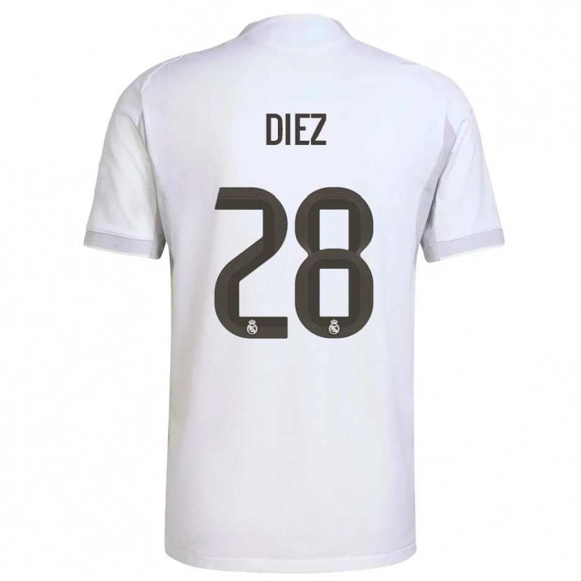 Danxen Herren Carlos Diez #28 Weiß Gelb Heimtrikot Trikot 2025/26 T-Shirt Österreich