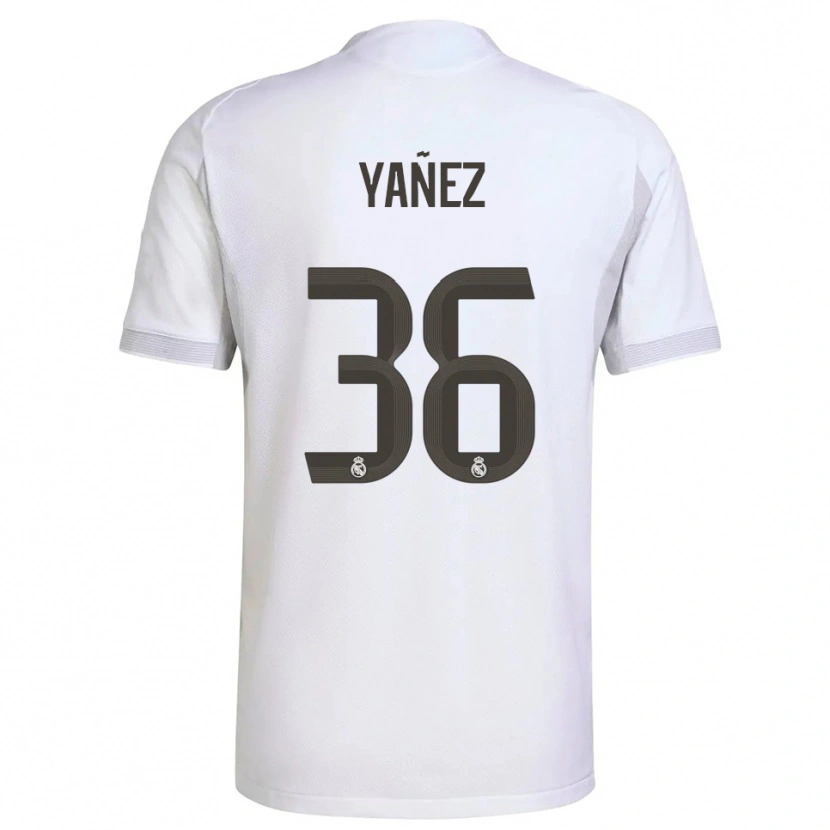 Danxen Herren Daniel Yáñez #36 Weiß Gelb Heimtrikot Trikot 2025/26 T-Shirt Österreich