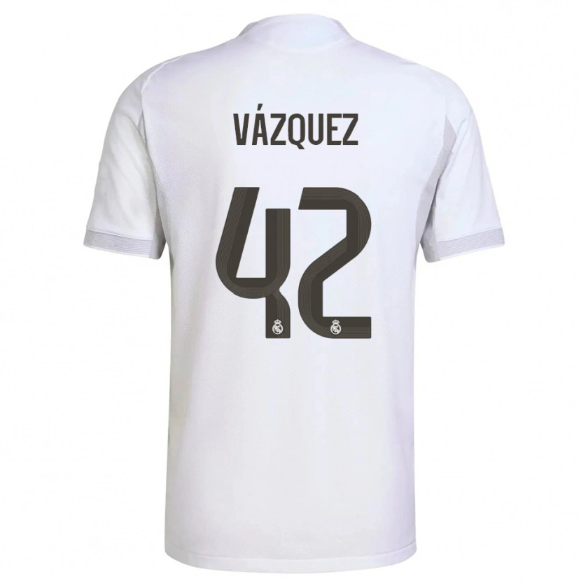 Danxen Herren Erik Vázquez #42 Weiß Gelb Heimtrikot Trikot 2025/26 T-Shirt Österreich