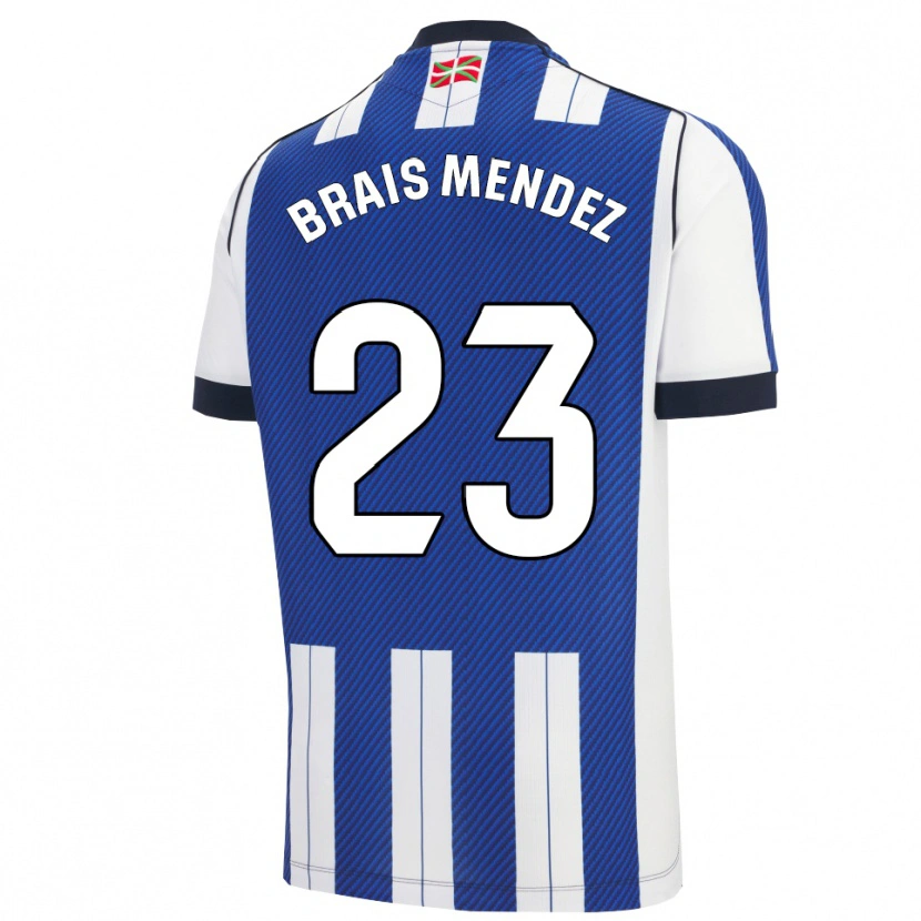 Danxen Herren Brais Méndez #23 Blau Weiß Heimtrikot Trikot 2025/26 T-Shirt Österreich
