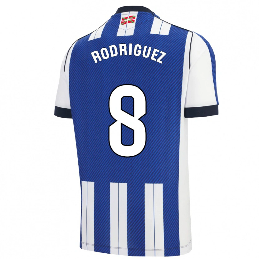 Danxen Herren Mikel Rodriguez #8 Blau Weiß Heimtrikot Trikot 2025/26 T-Shirt Österreich