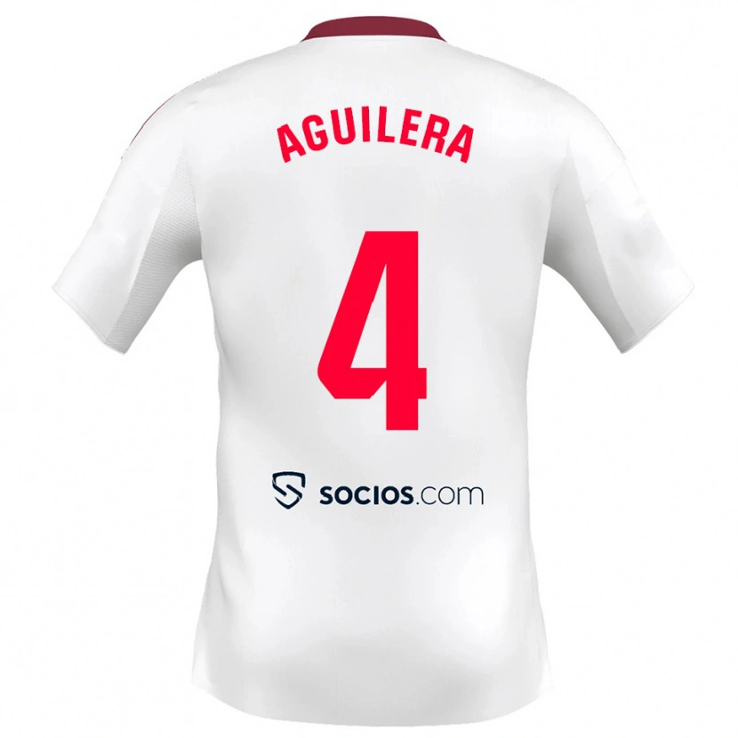 Danxen Herren Juanan Aguilera #4 Weiß Rot Heimtrikot Trikot 2025/26 T-Shirt Österreich