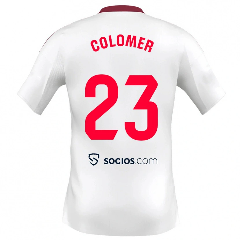 Danxen Herren Carlos Colomer #23 Weiß Rot Heimtrikot Trikot 2025/26 T-Shirt Österreich