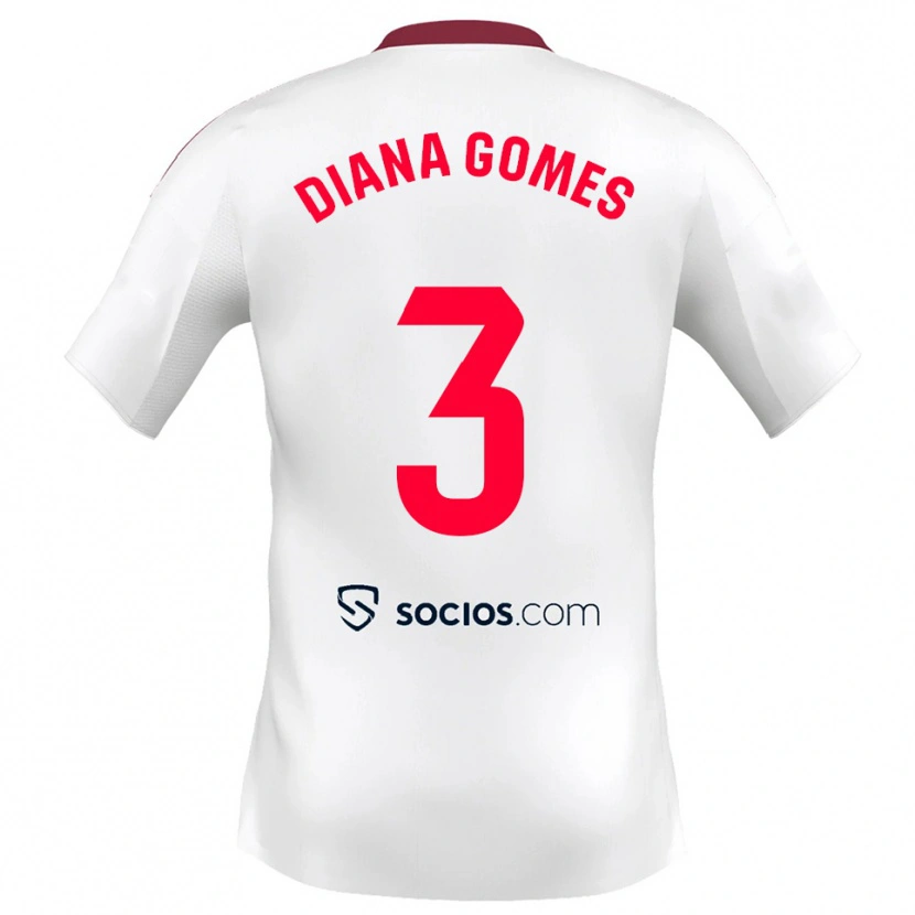 Danxen Herren Diana Catarina Ribeiro Gomes #3 Weiß Rot Heimtrikot Trikot 2025/26 T-Shirt Österreich
