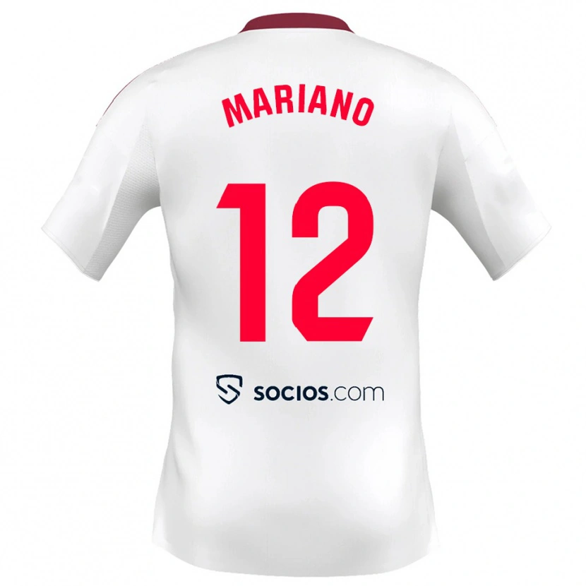 Danxen Herren Mariano Diaz #12 Weiß Rot Heimtrikot Trikot 2025/26 T-Shirt Österreich