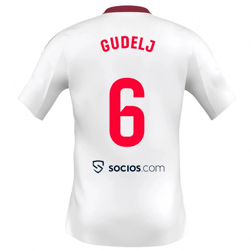 Danxen Herren Nemanja Gudelj #6 Weiß Rot Heimtrikot Trikot 2025/26 T-Shirt Österreich