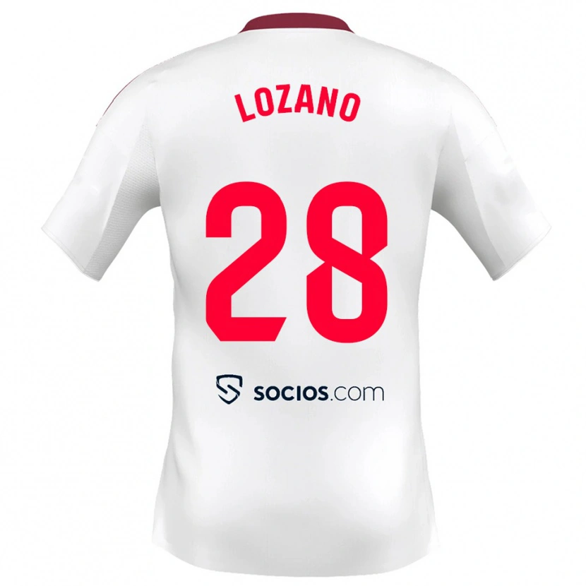 Danxen Herren Elena Lozano #28 Weiß Rot Heimtrikot Trikot 2025/26 T-Shirt Österreich