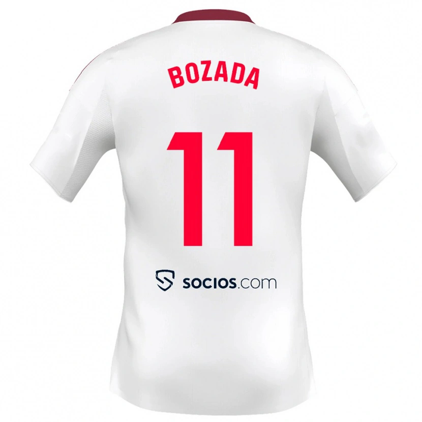 Danxen Herren José Antonio Bozada #11 Weiß Rot Heimtrikot Trikot 2025/26 T-Shirt Österreich