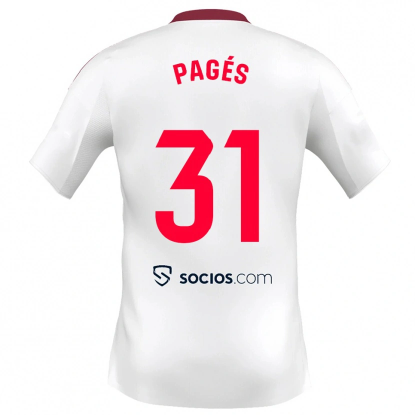 Danxen Herren Lukas Pagés #31 Weiß Rot Heimtrikot Trikot 2025/26 T-Shirt Österreich