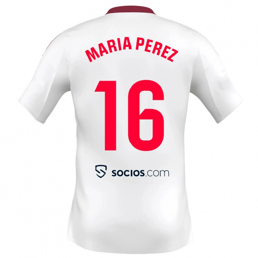 Danxen Herren María Pérez Rabaza #16 Weiß Rot Heimtrikot Trikot 2025/26 T-Shirt Österreich