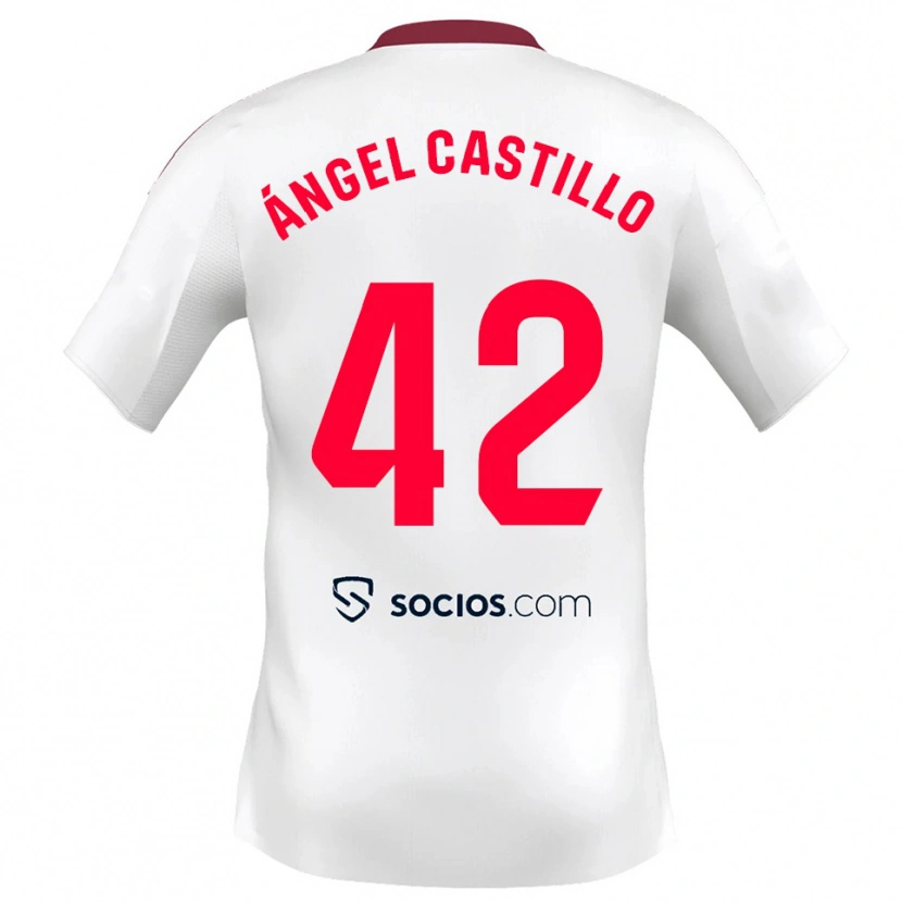 Danxen Herren Manuel Ángel Castillo #42 Weiß Rot Heimtrikot Trikot 2025/26 T-Shirt Österreich