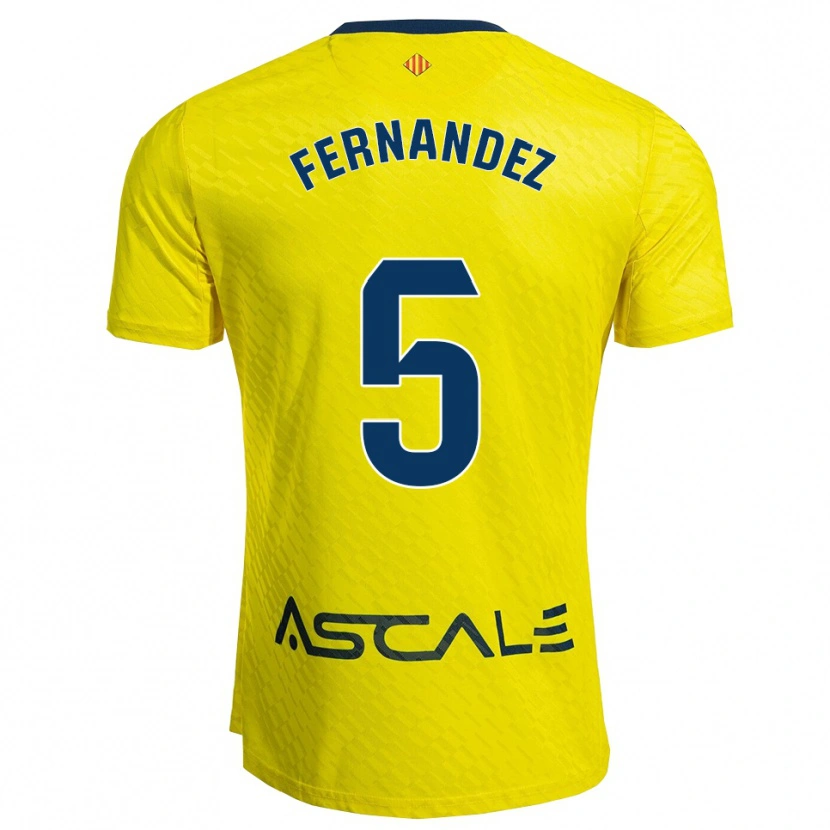 Danxen Herren Álvaro Fernández #5 Gelb Marine Heimtrikot Trikot 2025/26 T-Shirt Österreich
