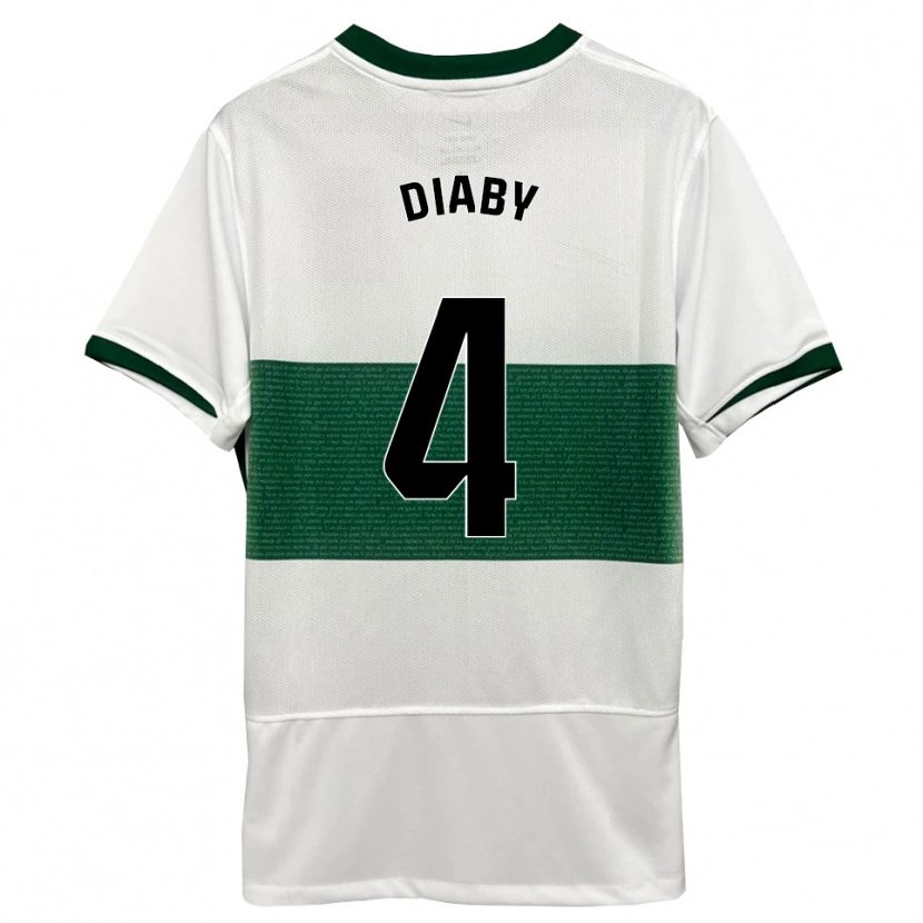 Danxen Herren Bambo Diaby #4 Weiß Grün Heimtrikot Trikot 2025/26 T-Shirt Österreich