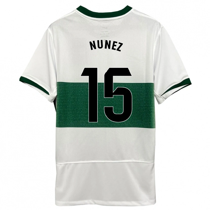 Danxen Herren Álvaro Núñez #15 Weiß Grün Heimtrikot Trikot 2025/26 T-Shirt Österreich