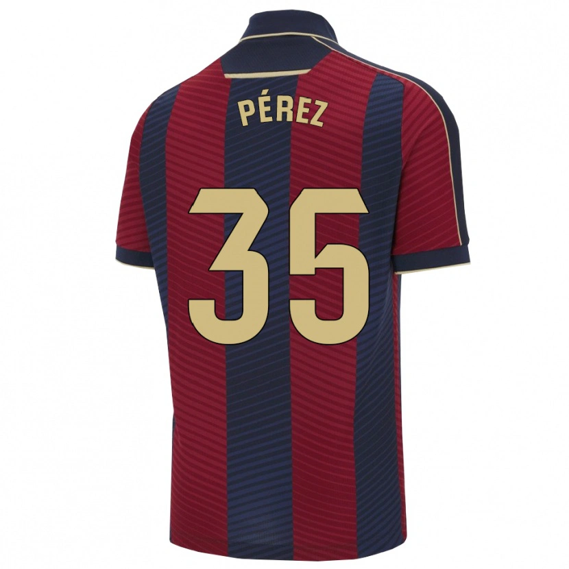 Danxen Herren Nacho Pérez #35 Rot Marine Heimtrikot Trikot 2025/26 T-Shirt Österreich