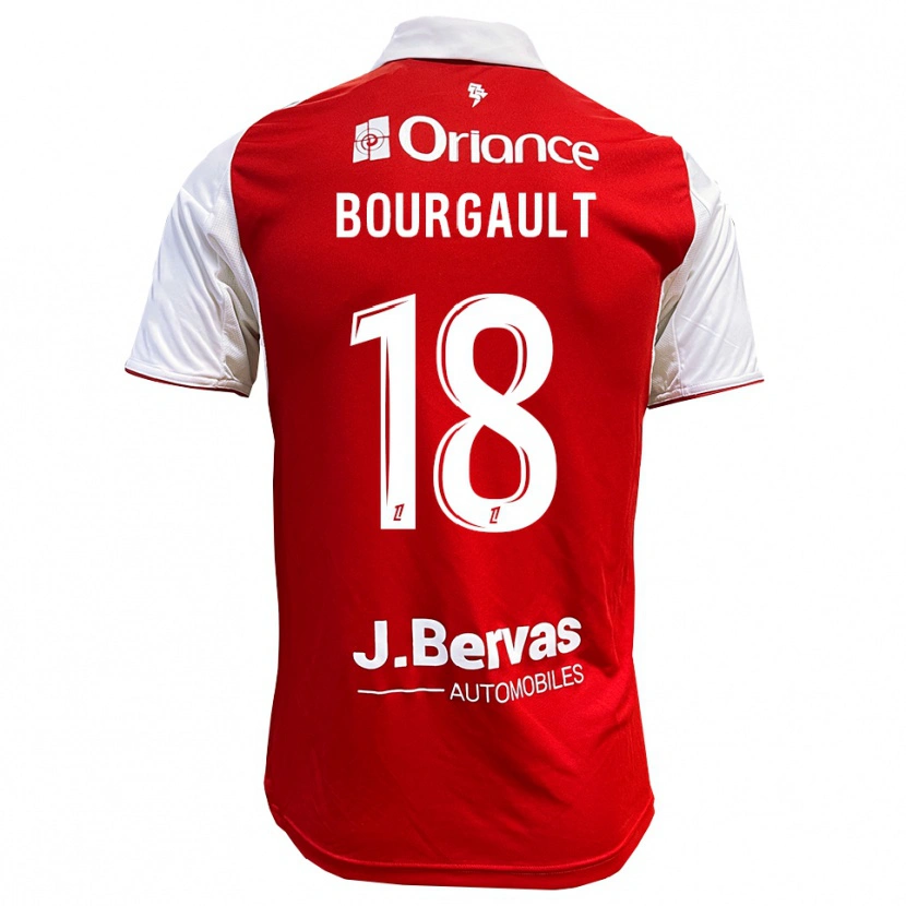 Danxen Herren Justin Bourgault #18 Rot Weiß Heimtrikot Trikot 2025/26 T-Shirt Österreich