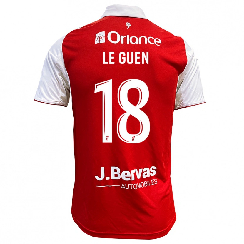 Danxen Herren Raphaël Le Guen #18 Rot Weiß Heimtrikot Trikot 2025/26 T-Shirt Österreich
