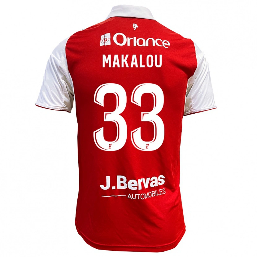 Danxen Herren Hamidou Makalou #33 Rot Weiß Heimtrikot Trikot 2025/26 T-Shirt Österreich
