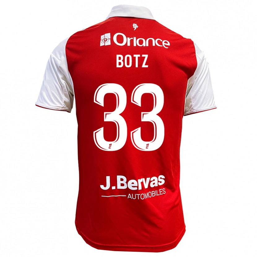 Danxen Herren Léo Botz #33 Rot Weiß Heimtrikot Trikot 2025/26 T-Shirt Österreich
