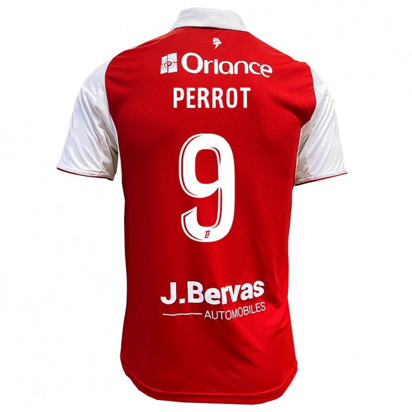 Danxen Herren Maël Perrot #9 Rot Weiß Heimtrikot Trikot 2025/26 T-Shirt Österreich