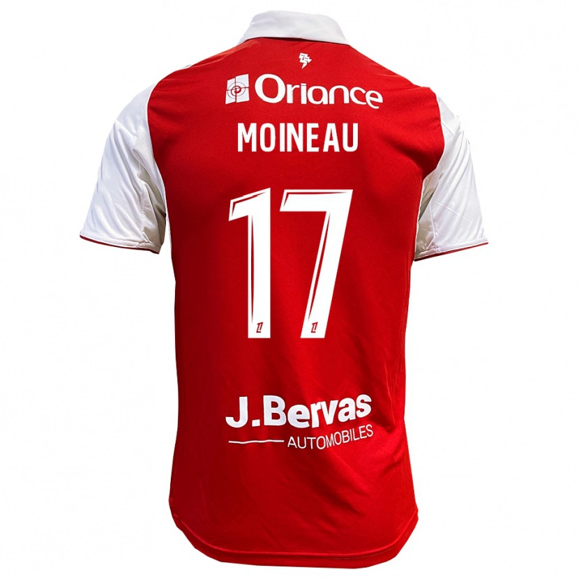 Danxen Herren Nathan Moineau #17 Rot Weiß Heimtrikot Trikot 2025/26 T-Shirt Österreich