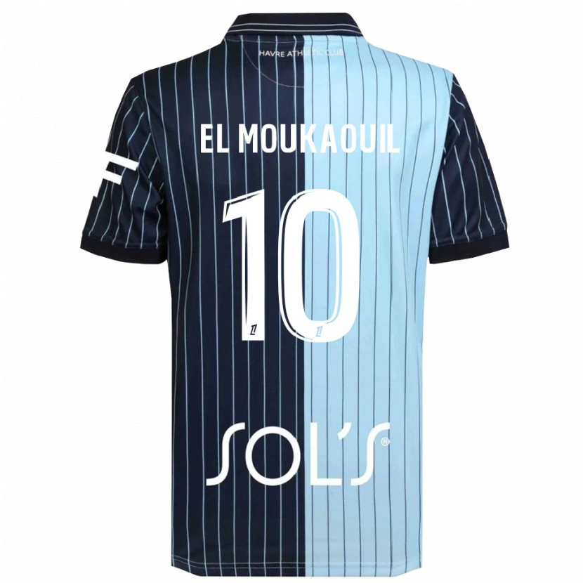 Danxen Herren Mohamed El Moukaouil #10 Marine Himmelblau Heimtrikot Trikot 2025/26 T-Shirt Österreich