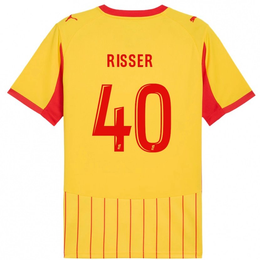 Danxen Herren Robin Risser #40 Gelb Rot Heimtrikot Trikot 2025/26 T-Shirt Österreich