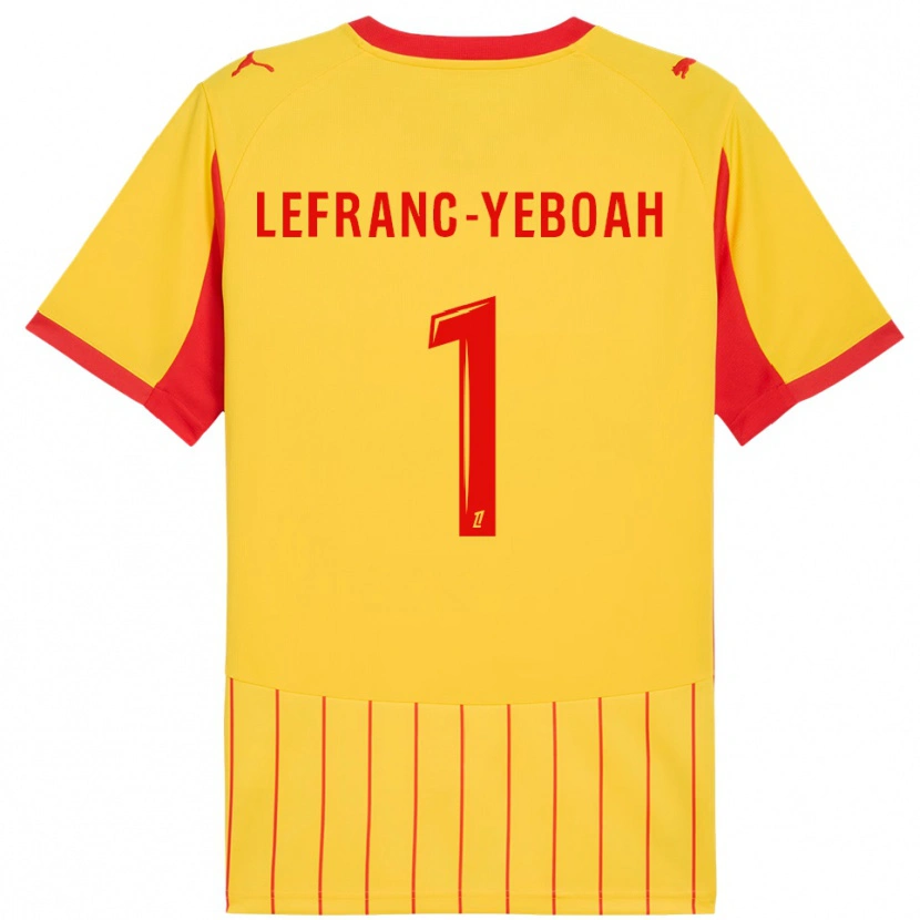 Danxen Herren Daïvy Lefranc-Yeboah #1 Gelb Rot Heimtrikot Trikot 2025/26 T-Shirt Österreich