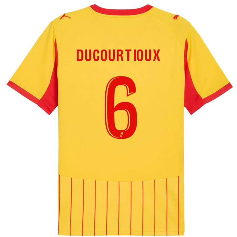 Danxen Herren Ilan Ducourtioux #6 Gelb Rot Heimtrikot Trikot 2025/26 T-Shirt Österreich
