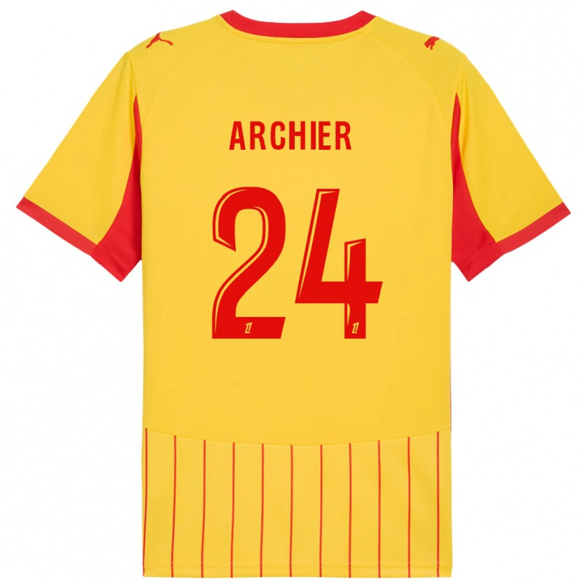 Danxen Herren Louann Archier #24 Gelb Rot Heimtrikot Trikot 2025/26 T-Shirt Österreich