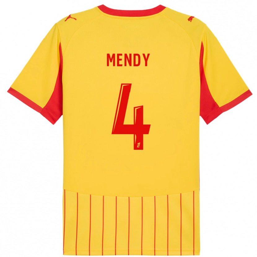 Danxen Herren Ellijah Mendy #4 Gelb Rot Heimtrikot Trikot 2025/26 T-Shirt Österreich