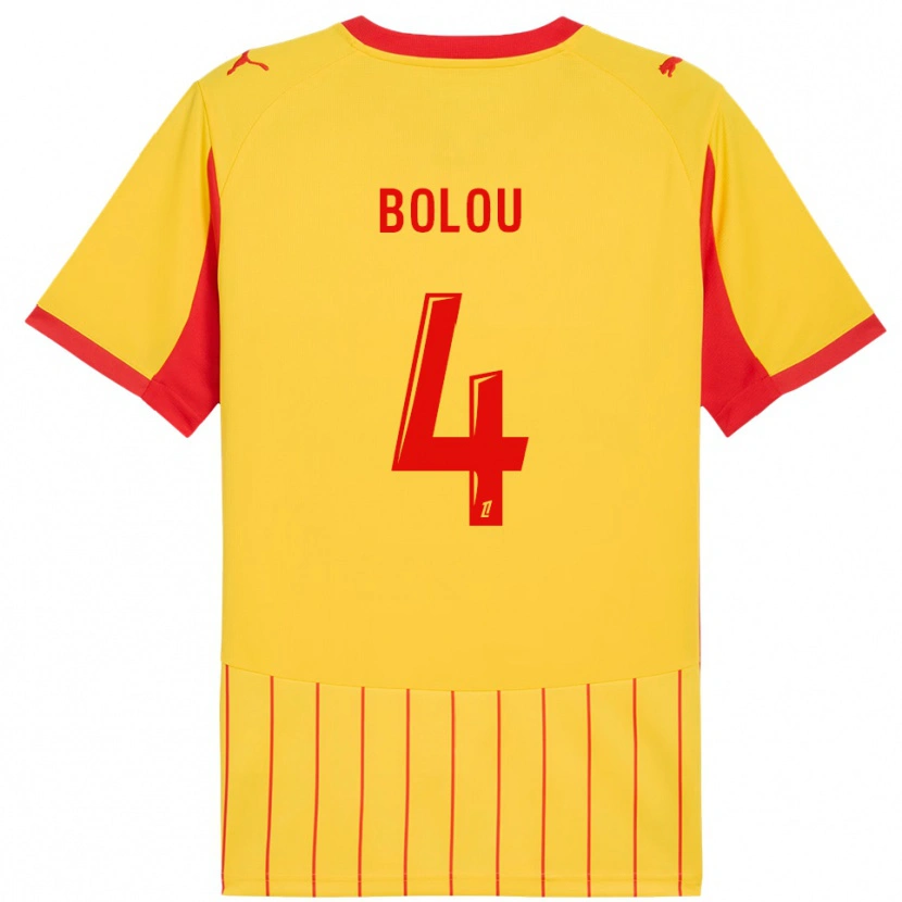 Danxen Herren Abraham Bolou #4 Gelb Rot Heimtrikot Trikot 2025/26 T-Shirt Österreich