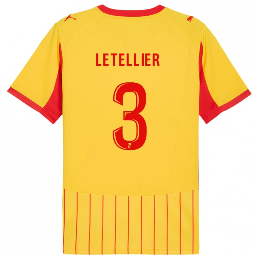 Danxen Herren Trévor Letellier #3 Gelb Rot Heimtrikot Trikot 2025/26 T-Shirt Österreich