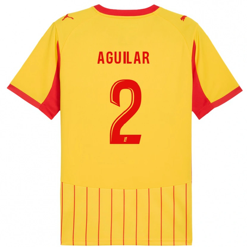Danxen Herren Ruben Aguilar #2 Gelb Rot Heimtrikot Trikot 2025/26 T-Shirt Österreich