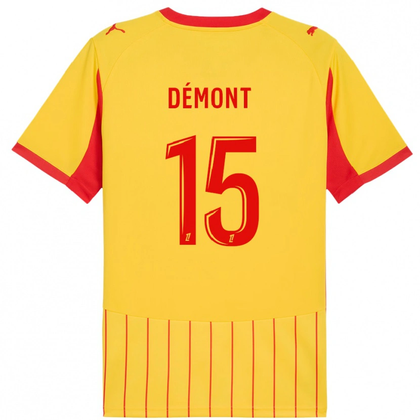 Danxen Herren Ange Démont #15 Gelb Rot Heimtrikot Trikot 2025/26 T-Shirt Österreich