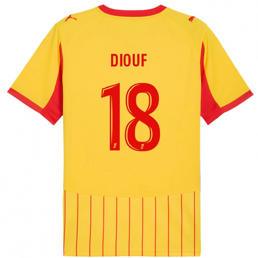 Danxen Herren Andy Diouf #18 Gelb Rot Heimtrikot Trikot 2025/26 T-Shirt Österreich