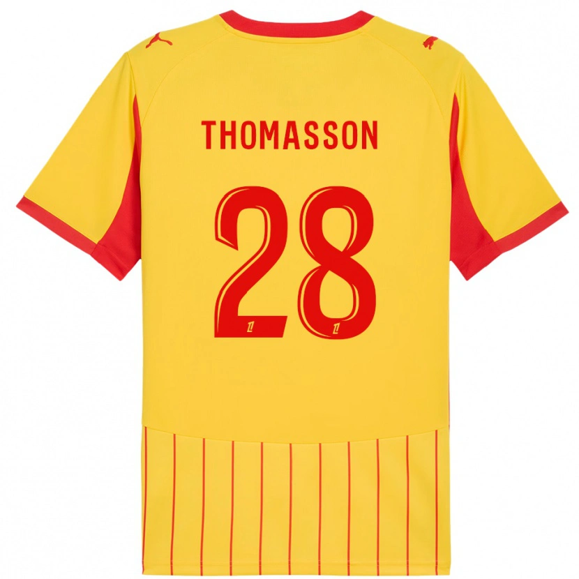Danxen Herren Adrien Thomasson #28 Gelb Rot Heimtrikot Trikot 2025/26 T-Shirt Österreich