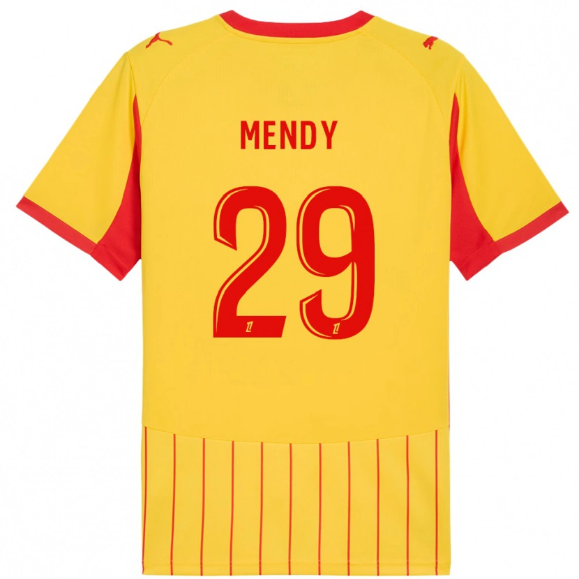 Danxen Herren Noëlie Mendy #29 Gelb Rot Heimtrikot Trikot 2025/26 T-Shirt Österreich