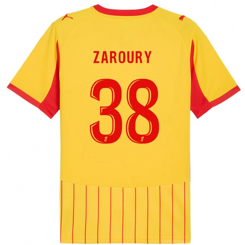 Danxen Herren Anass Zaroury #38 Gelb Rot Heimtrikot Trikot 2025/26 T-Shirt Österreich