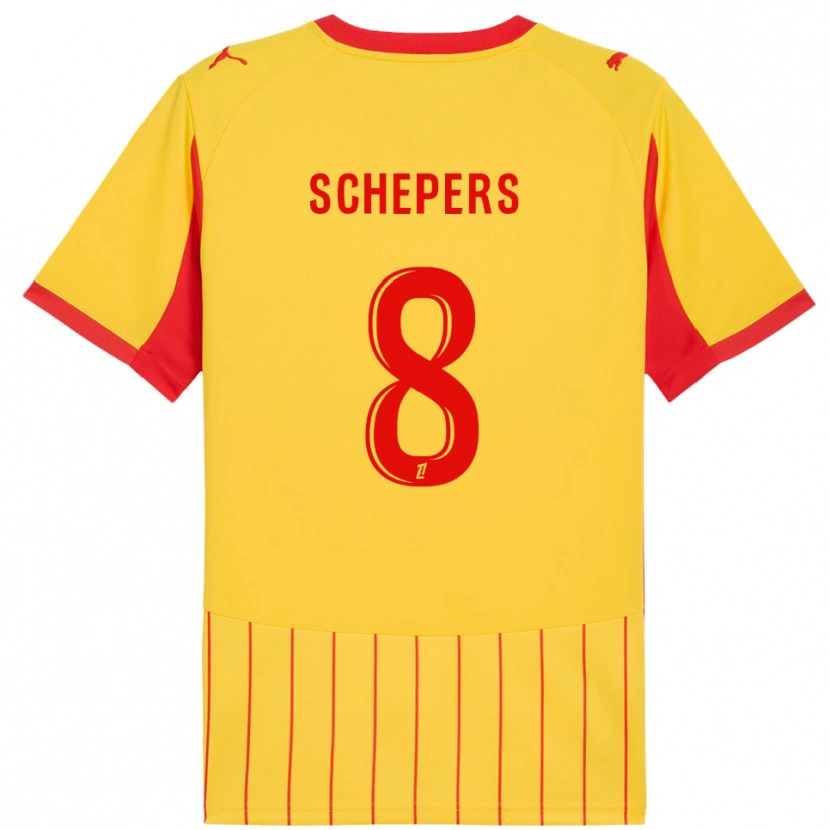 Danxen Herren Marie Schepers #8 Gelb Rot Heimtrikot Trikot 2025/26 T-Shirt Österreich