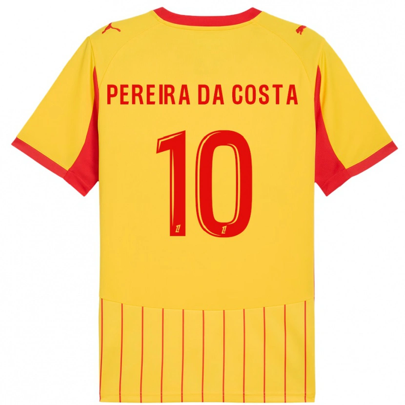 Danxen Herren David Pereira Da Costa #10 Gelb Rot Heimtrikot Trikot 2025/26 T-Shirt Österreich
