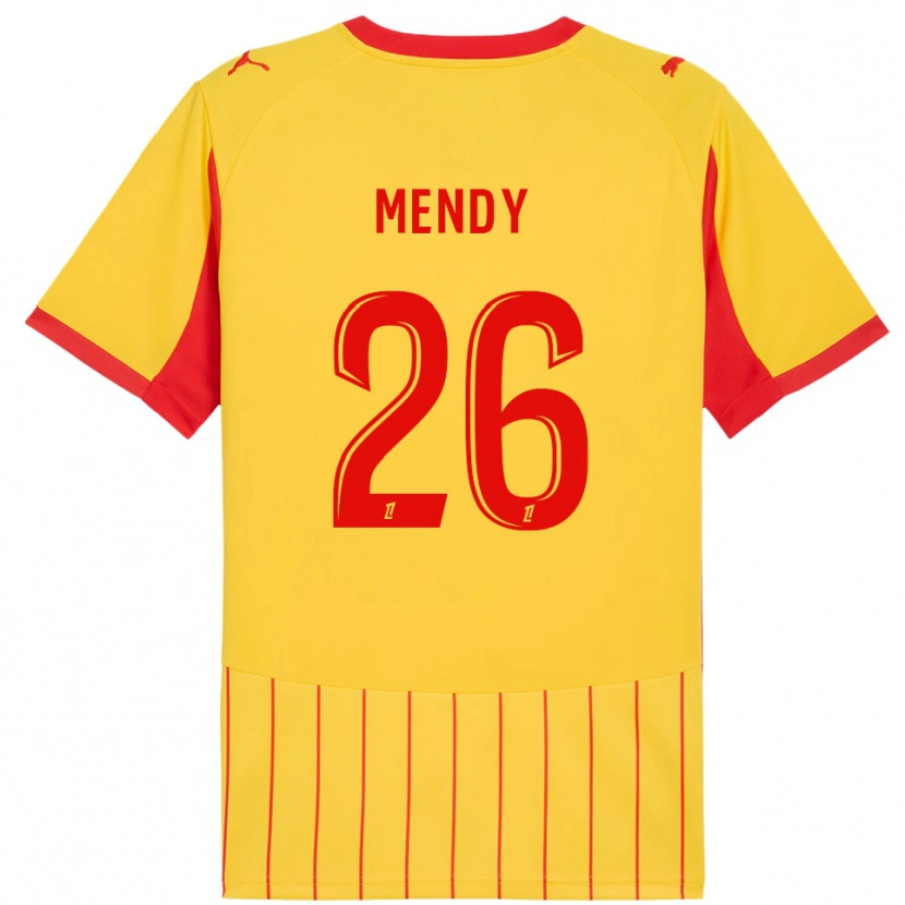Danxen Herren Nampalys Mendy #26 Gelb Rot Heimtrikot Trikot 2025/26 T-Shirt Österreich