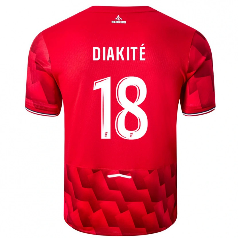 Danxen Herren Bafodé Diakité #18 Rot Weiß Heimtrikot Trikot 2025/26 T-Shirt Österreich