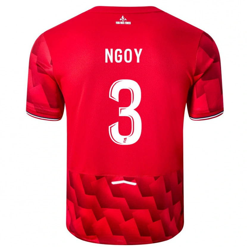 Danxen Herren Nathan Ngoy #3 Rot Weiß Heimtrikot Trikot 2025/26 T-Shirt Österreich