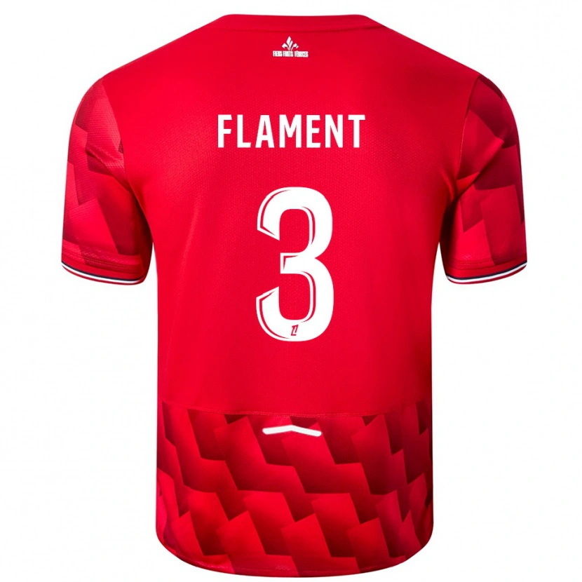 Danxen Herren Corentin Flament #3 Rot Weiß Heimtrikot Trikot 2025/26 T-Shirt Österreich