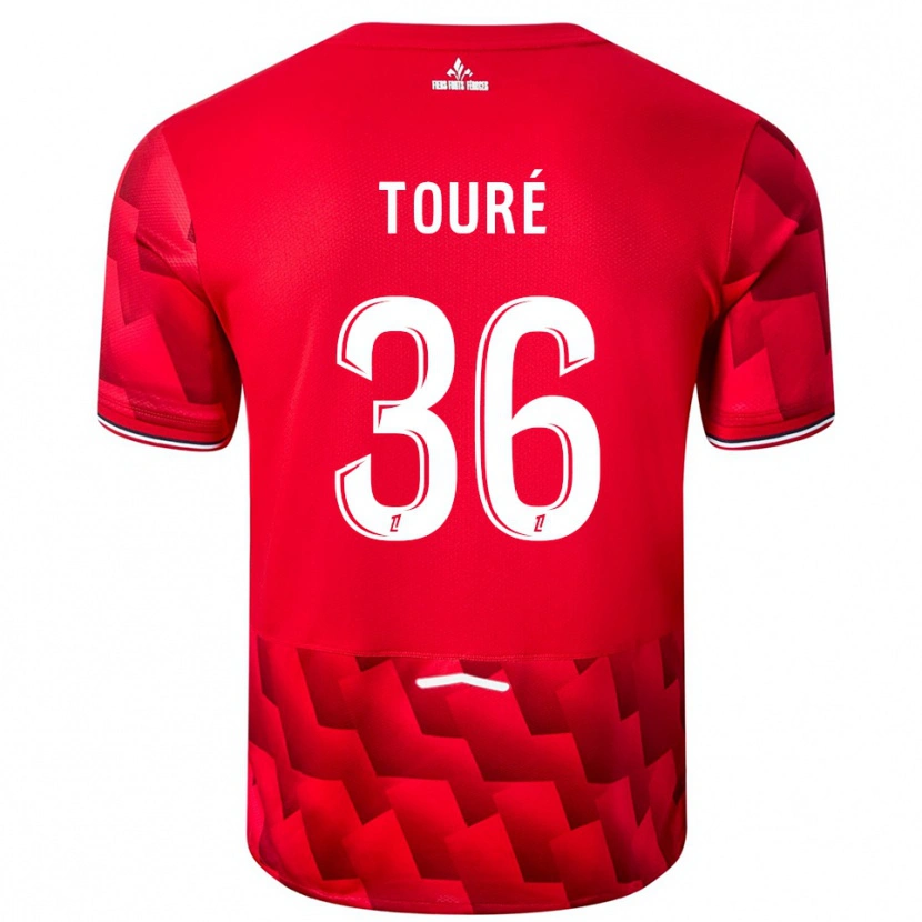 Danxen Herren Ousmane Touré #36 Rot Weiß Heimtrikot Trikot 2025/26 T-Shirt Österreich