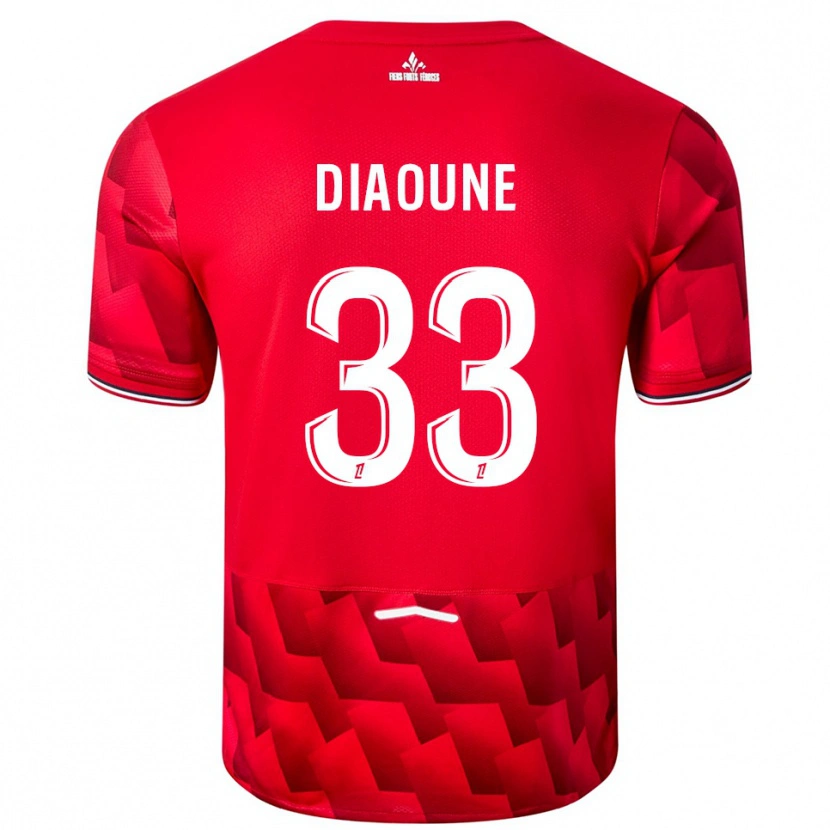 Danxen Herren Soriba Diaoune #33 Rot Weiß Heimtrikot Trikot 2025/26 T-Shirt Österreich