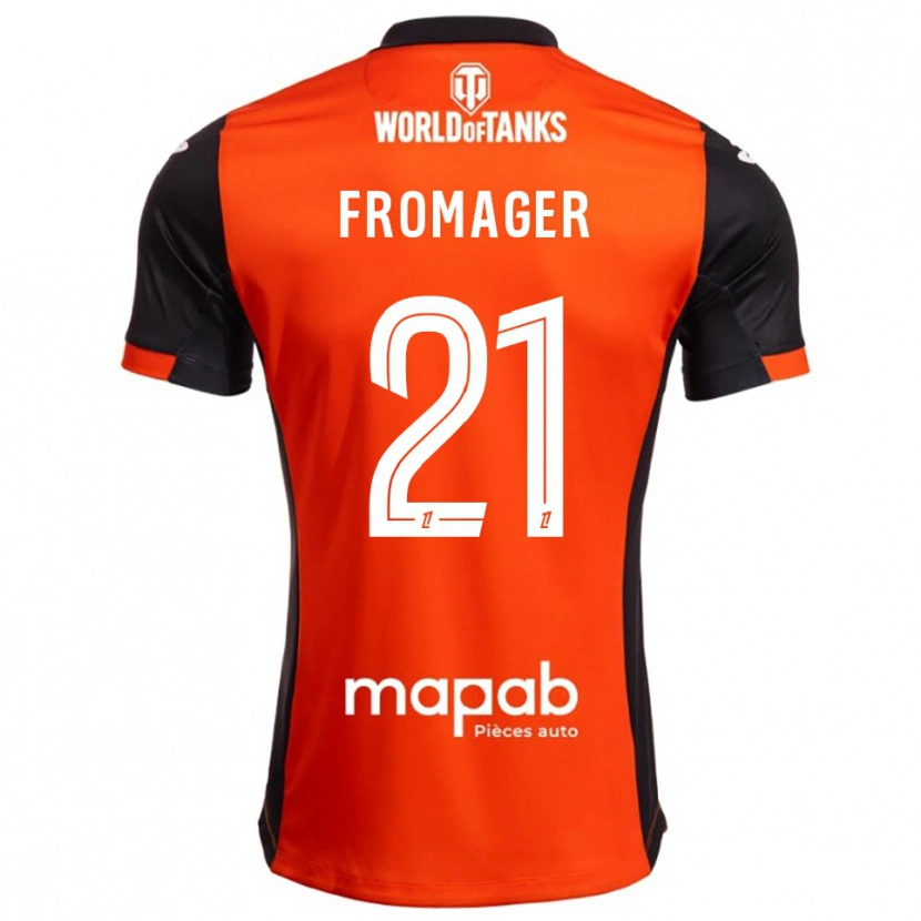 Danxen Herren Côme Fromager #21 Schwarz Orange Heimtrikot Trikot 2025/26 T-Shirt Österreich