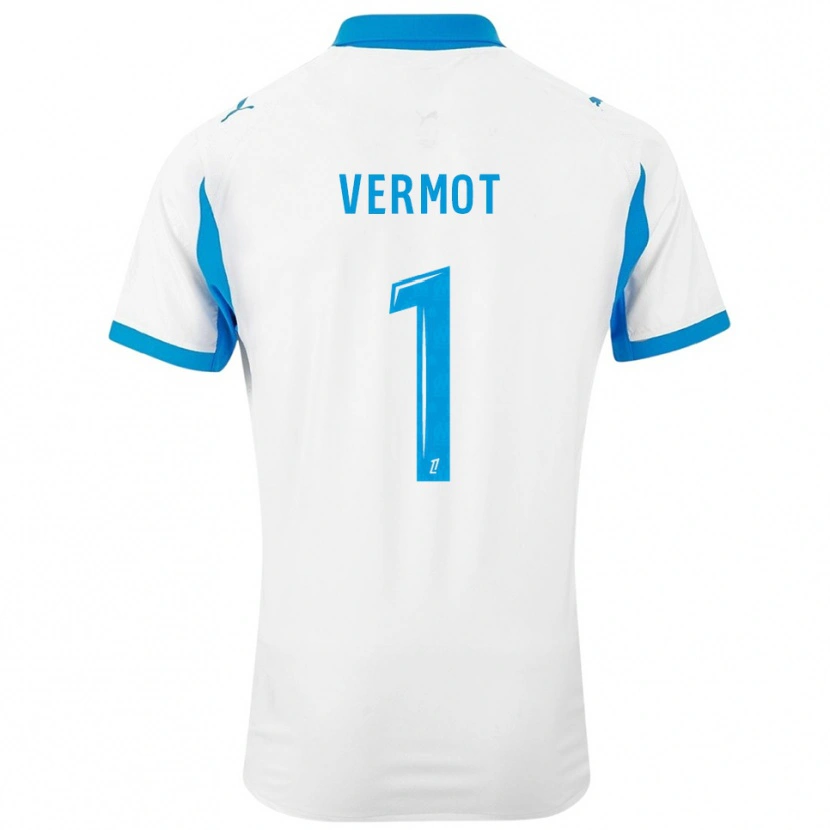 Danxen Herren Théo Vermot #1 Weiß Himmelblau Heimtrikot Trikot 2025/26 T-Shirt Österreich