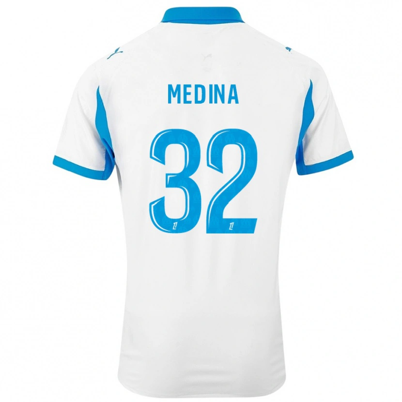Danxen Herren Facundo Medina #32 Weiß Himmelblau Heimtrikot Trikot 2025/26 T-Shirt Österreich